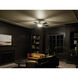 Vinea 52 inch Brushed Stainless Steel with Black Blades Ceiling Fan