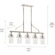 Everett 5 Light 7 inch Polished Nickel Chandelier Linear (Single) Ceiling Light, Single