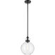 Laria 1 Light Black Pendant Ceiling Light in Clear