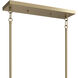 Madden 6 Light 17.75 inch Champagne Bronze Chandelier Linear Ceiling Light, Double