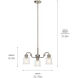 Aivian 3 Light 22.75 inch Nickel Textured Chandelier Ceiling Light, Small