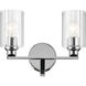 Gioe 2 Light 14.25 inch Chrome Vanity Light Wall Light