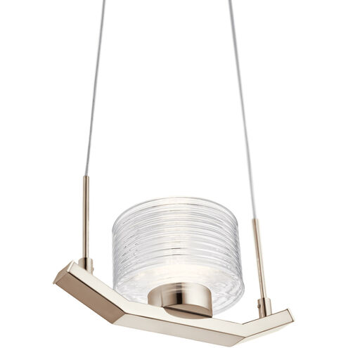 Lasus LED 11 inch Polished Nickel Mini Pendant Ceiling Light