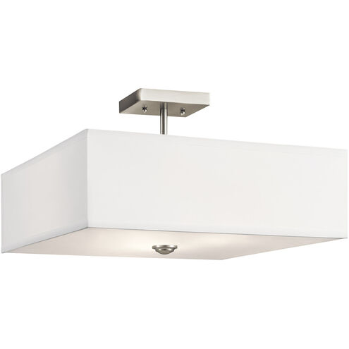 Shailene 3 Light 18 inch Brushed Nickel Semi Flush Light Ceiling Light
