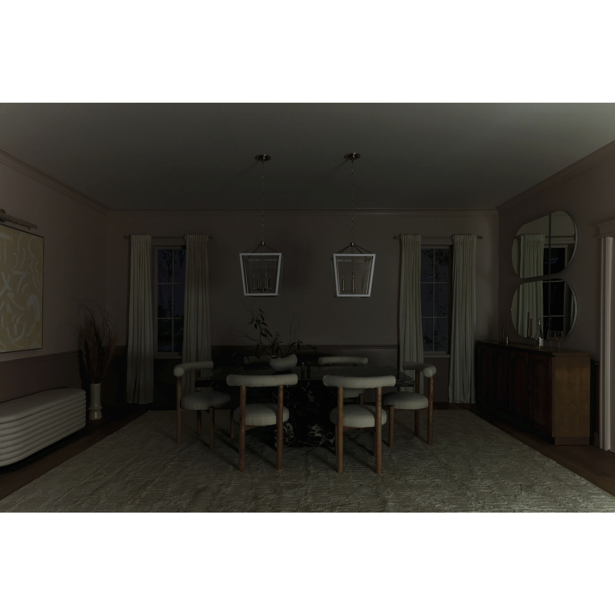 Delvin 4 Light 16 inch Champagne Bronze with White Foyer Pendant Ceiling Light