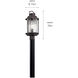 Ashland Bay 1 Light 19 inch Weathered Zinc Outdoor Post Lantern