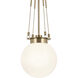 Albers LED 10.5 inch Muted Brushed Gold Pendant Ceiling Light in Brushed Gold and Champagne Bronze