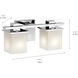 Tully 2 Light 15 inch Chrome Wall Mt Bath 2 Arm Wall Light