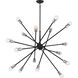 Armstrong 16 Light Black Chandelier Ceiling Light, Large