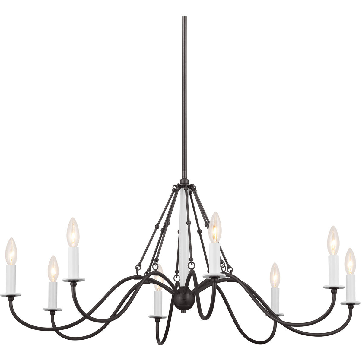 Homestead Freesia 8 Light 38 inch Anvil Iron Chandelier Ceiling Light