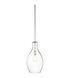 Everly 1 Light 9 inch Chrome Pendant Ceiling Light 