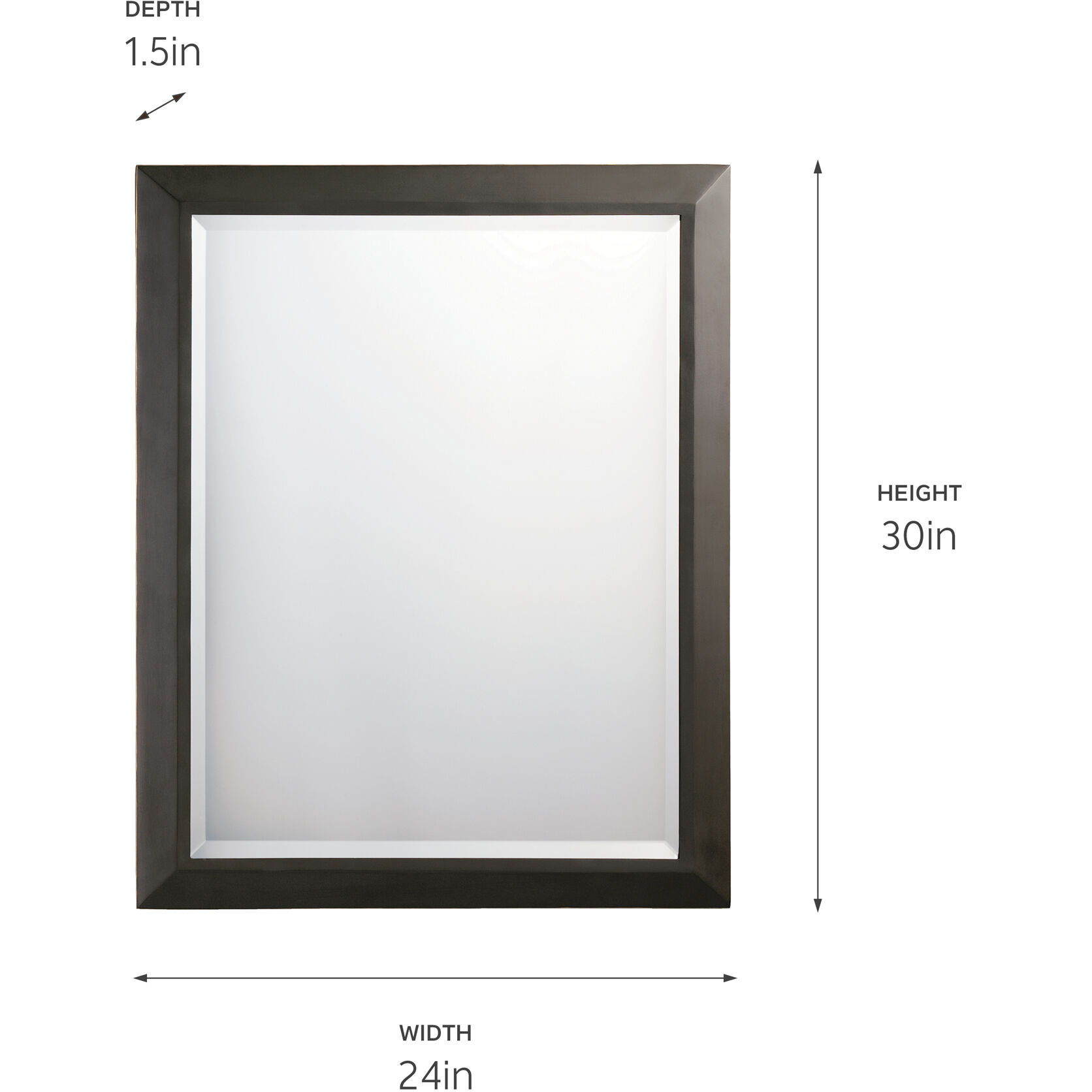 Independence 30 X 24 inch Olde Bronze Wall Mirror