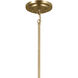 Ali 6 Light 28 inch Brushed Natural Brass Chandelier Ceiling Light