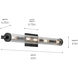 Azores 5 Light 32 inch Black Linear Bath Wall Light, Large