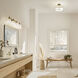 Shailene 3 Light 14 inch Natural Brass Semi Flush Light Ceiling Light