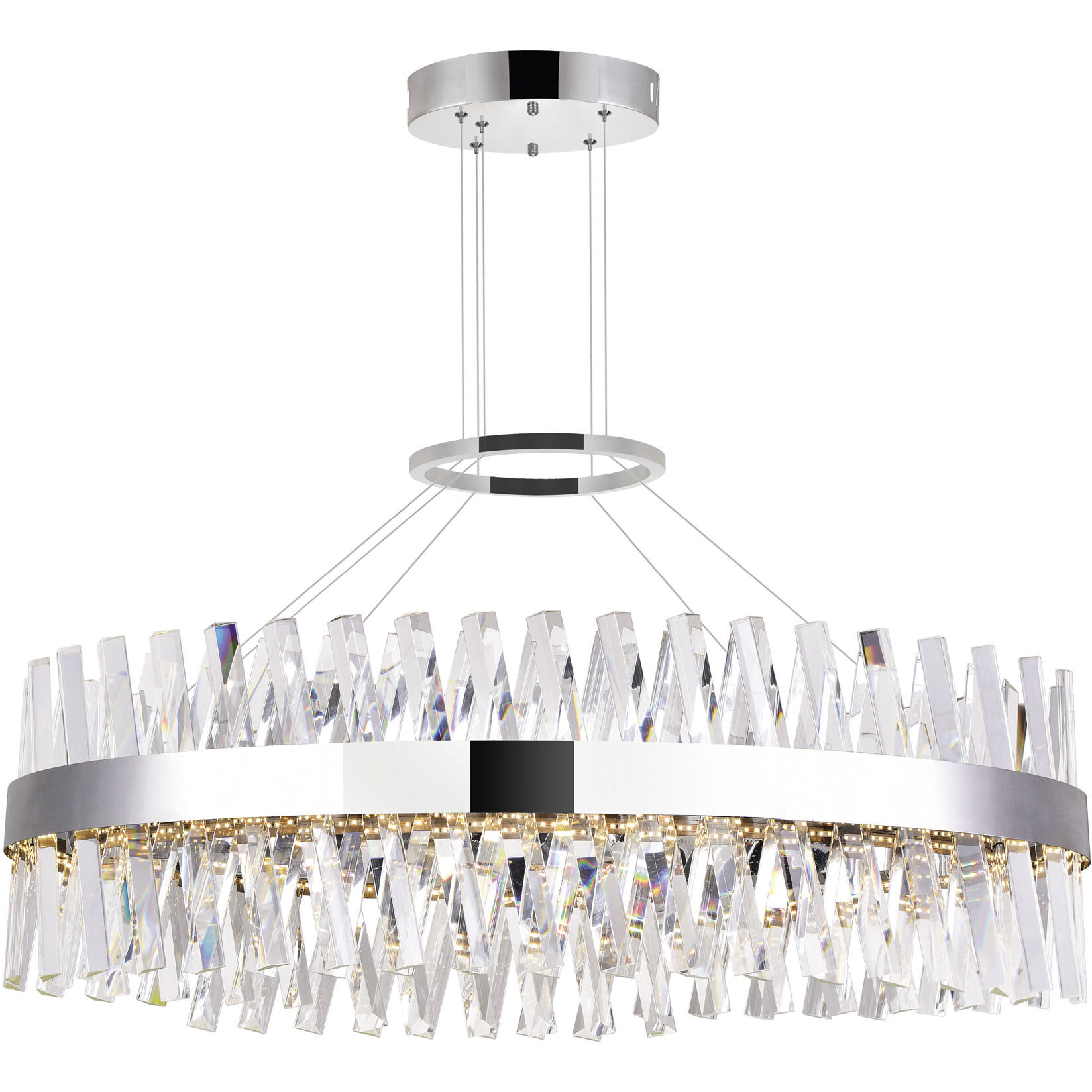 Glace LED 40 inch Chrome Island/Pool Table Light Ceiling Light