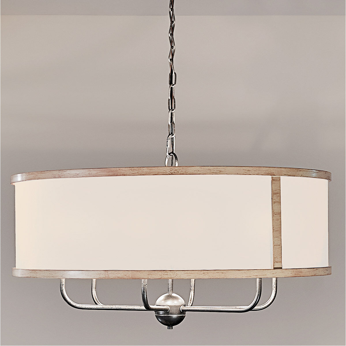 Homestead Heddle 6 Light 31 inch Anvil Iron Chandelier Ceiling Light, Heddle