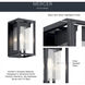 Mercer 1 Light 12 inch Black with Silver Highlights Outdoor Wall, Small