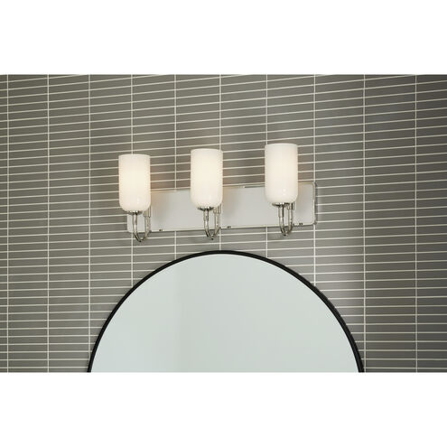 Solia LED 24 inch Polished Nickel with Satin Nickel Bathroom Vanity Light Wall Light