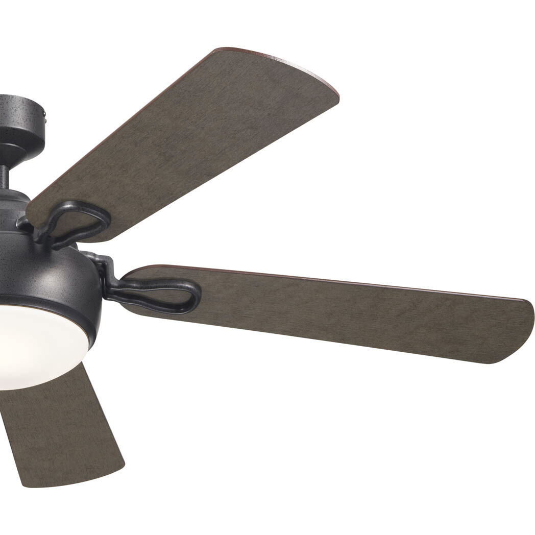 Humble 60 inch Anvil Iron with Distressed Antique Gray Blades Ceiling Fan