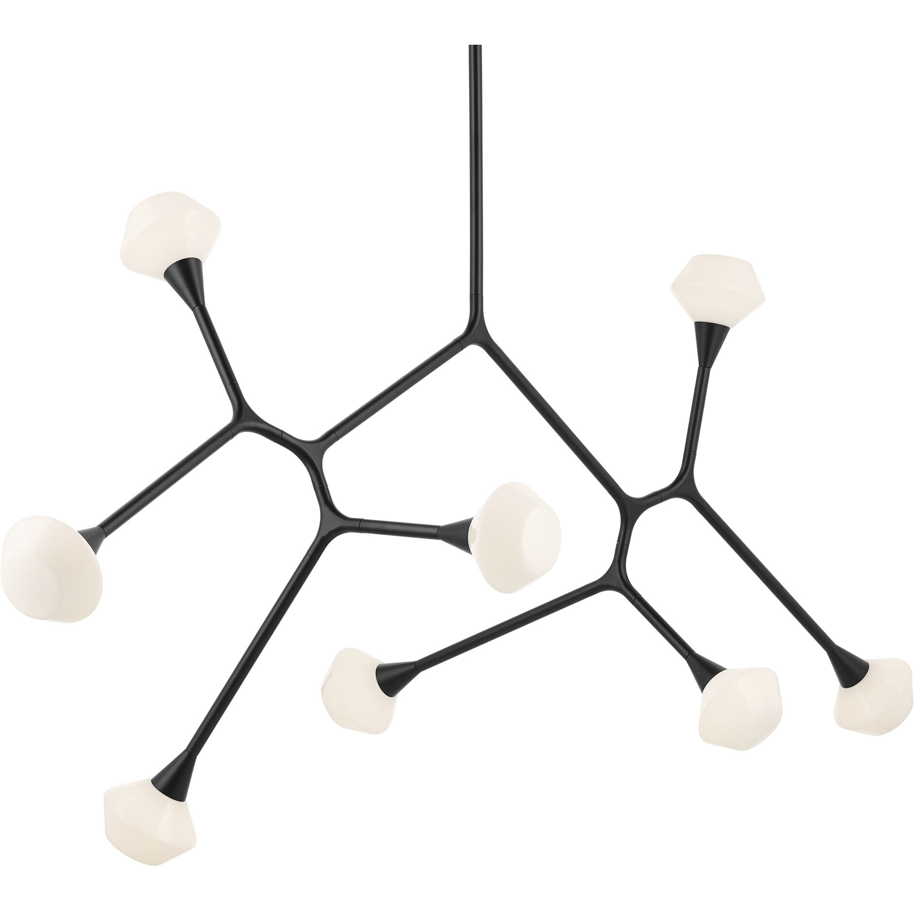 Cassius 8 Light 32 inch Black Chandelier Ceiling Light, Convertible