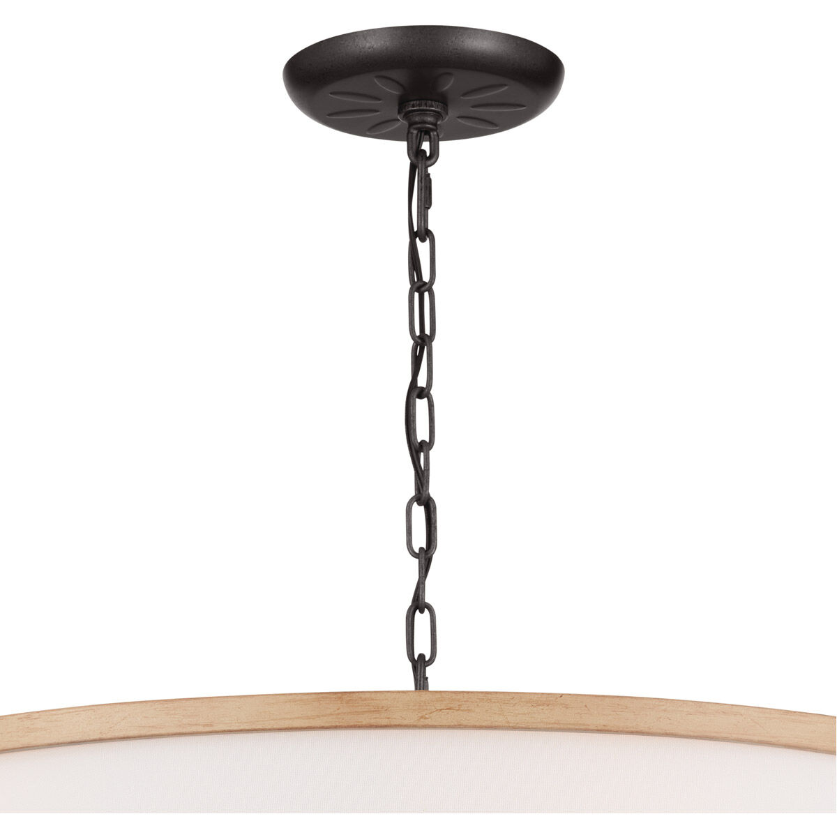 Kichler 52466AVI Homestead Heddle 6 Light 31 inch Anvil Iron Chandelier  Ceiling Light, Heddle