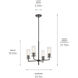 Velestino 4 Light Black Chandelier Ceiling Light