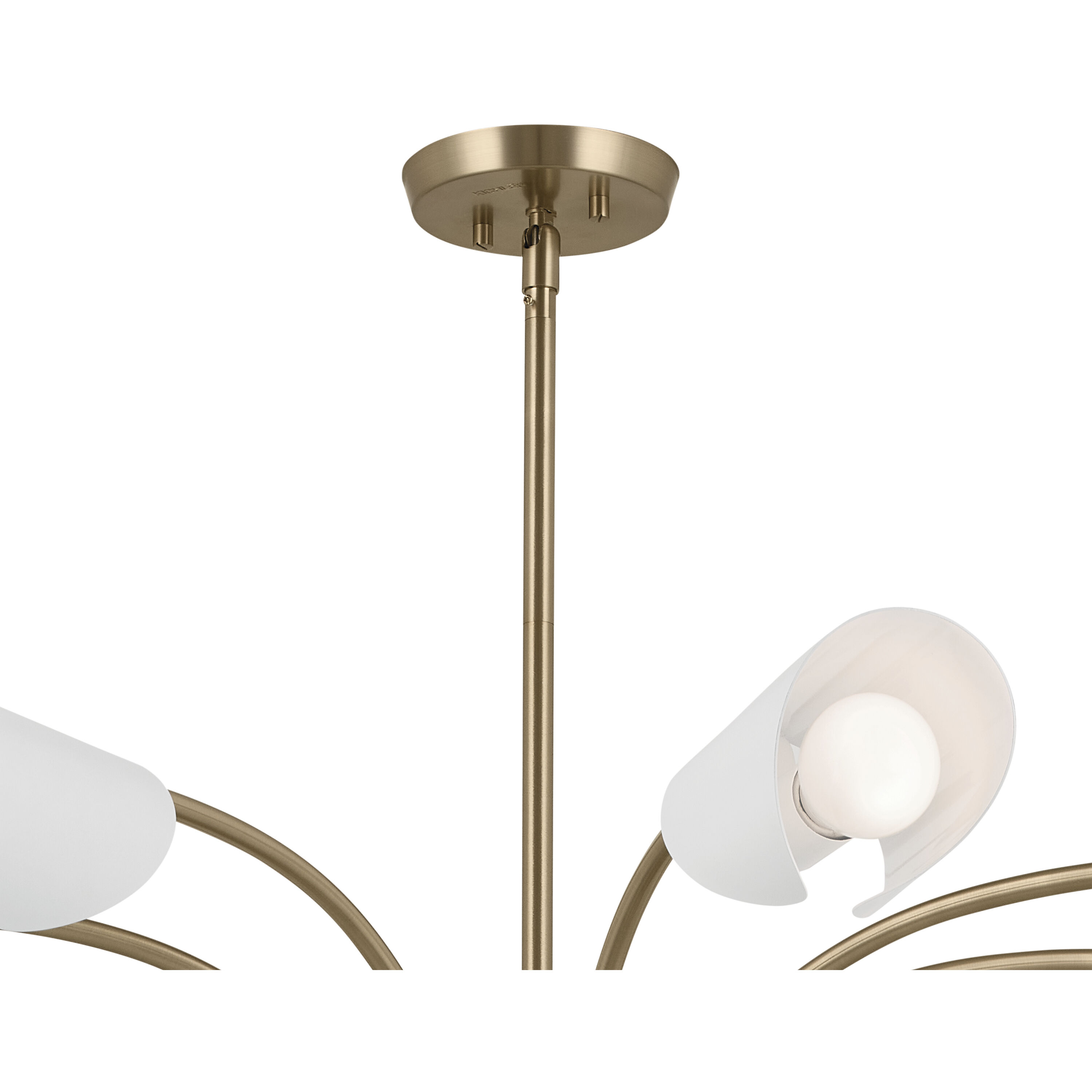 Arcus LED 45.5 inch Champagne Bronze with White Chandelier Ceiling Light