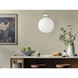 Laria 1 Light Polished Nickel Pendant Ceiling Light in Opal