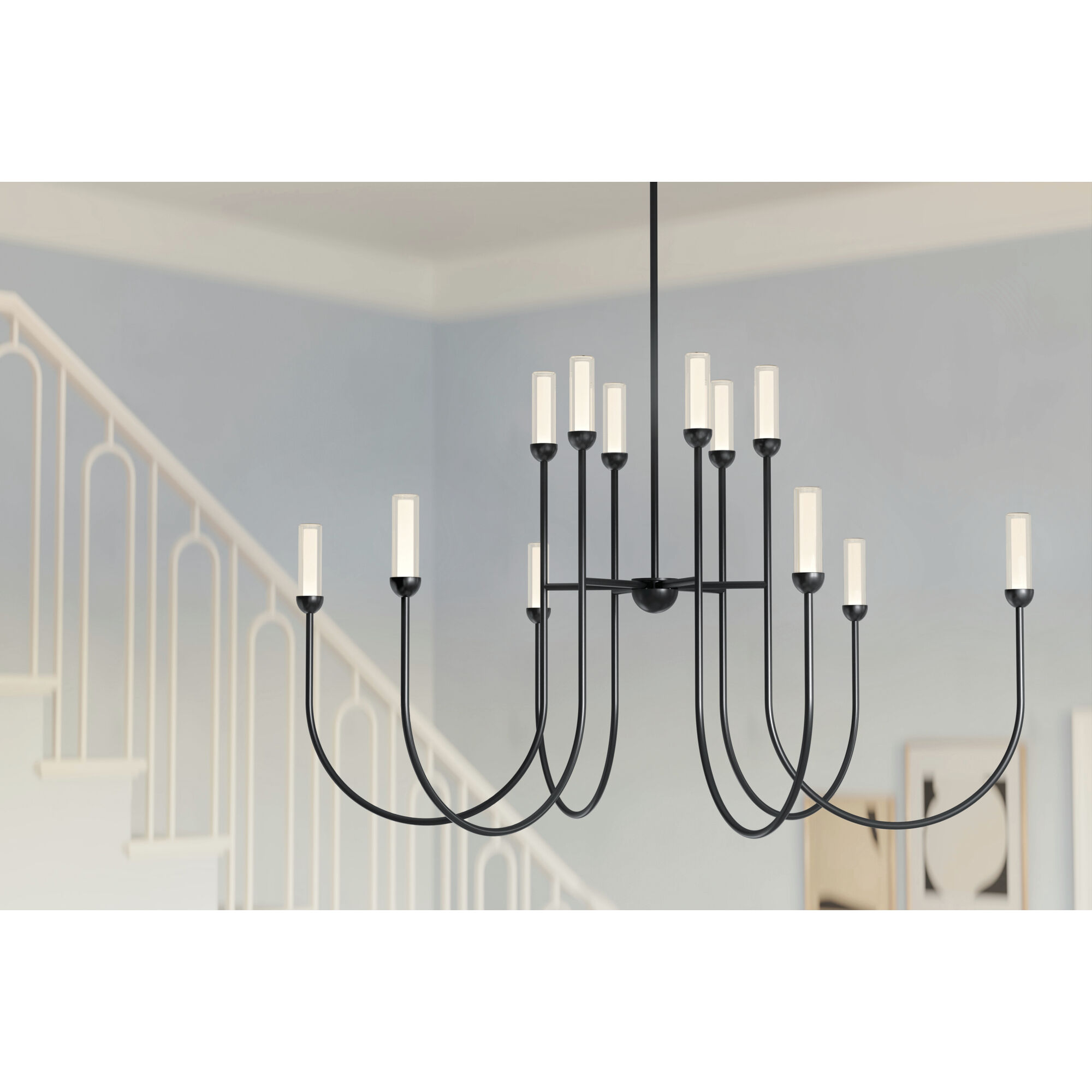 Moraine LED Black Chandelier Ceiling Light