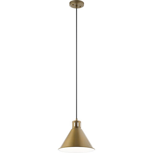 Zailey 1 Light 11 inch Natural Brass Pendant Ceiling Light