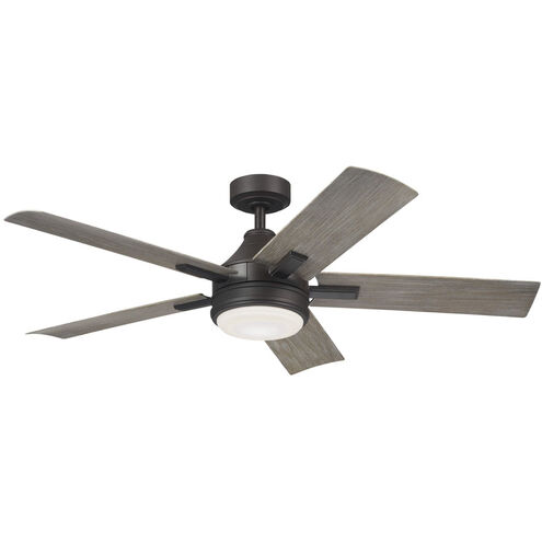 Tide 52 inch Olde Bronze with Weathered Medium Oak Blades Ceiling Fan