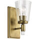 Audrea 1 Light 5 inch Natural Brass Wall Bracket Wall Light
