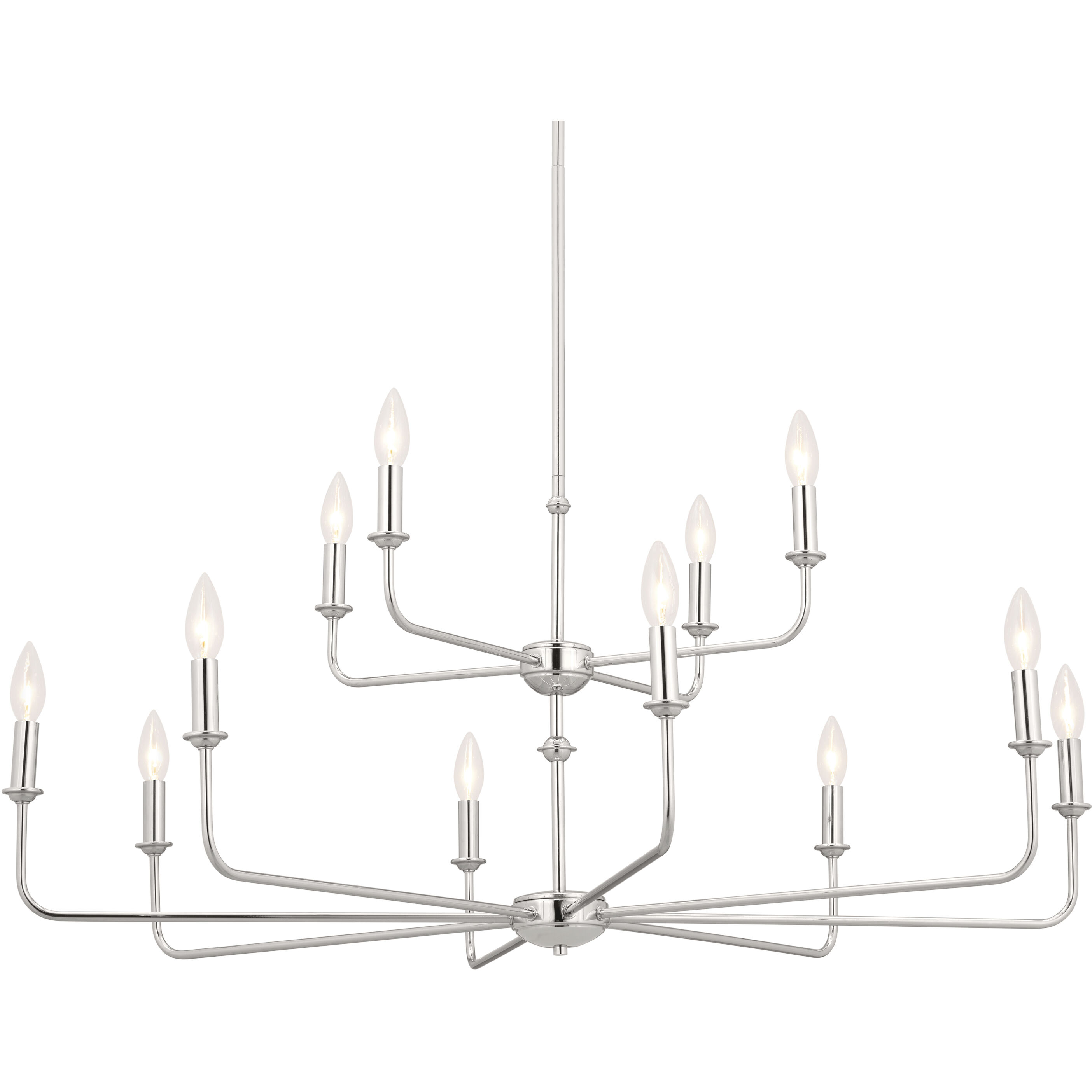 Pallas 12 Light 42.75 inch Polished Nickel Chandelier Ceiling Light