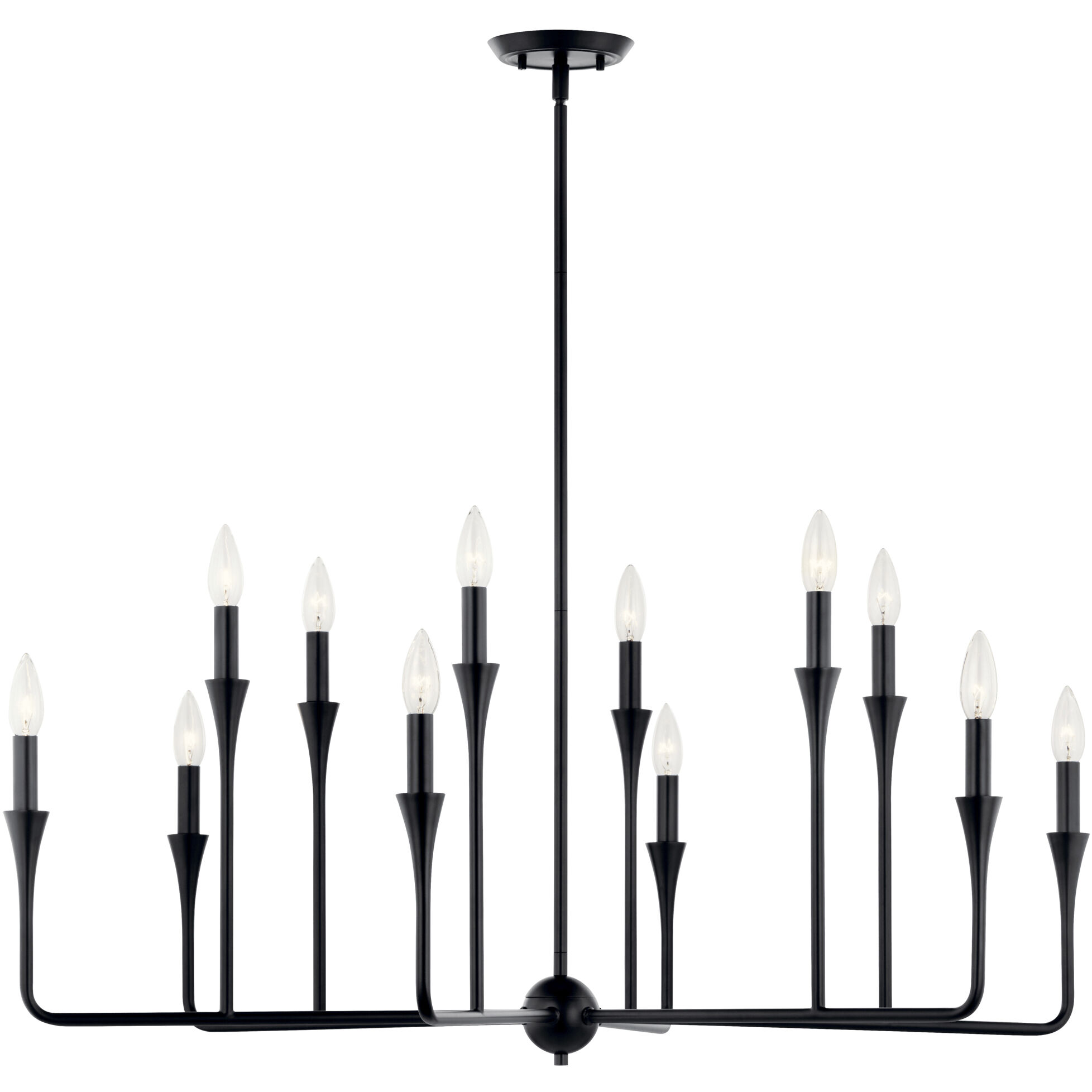 Alvaro 12 Light Black Chandelier Multi Tier Ceiling Light, Multi Tier