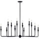 Alvaro 12 Light Black Chandelier Multi Tier Ceiling Light, Multi Tier