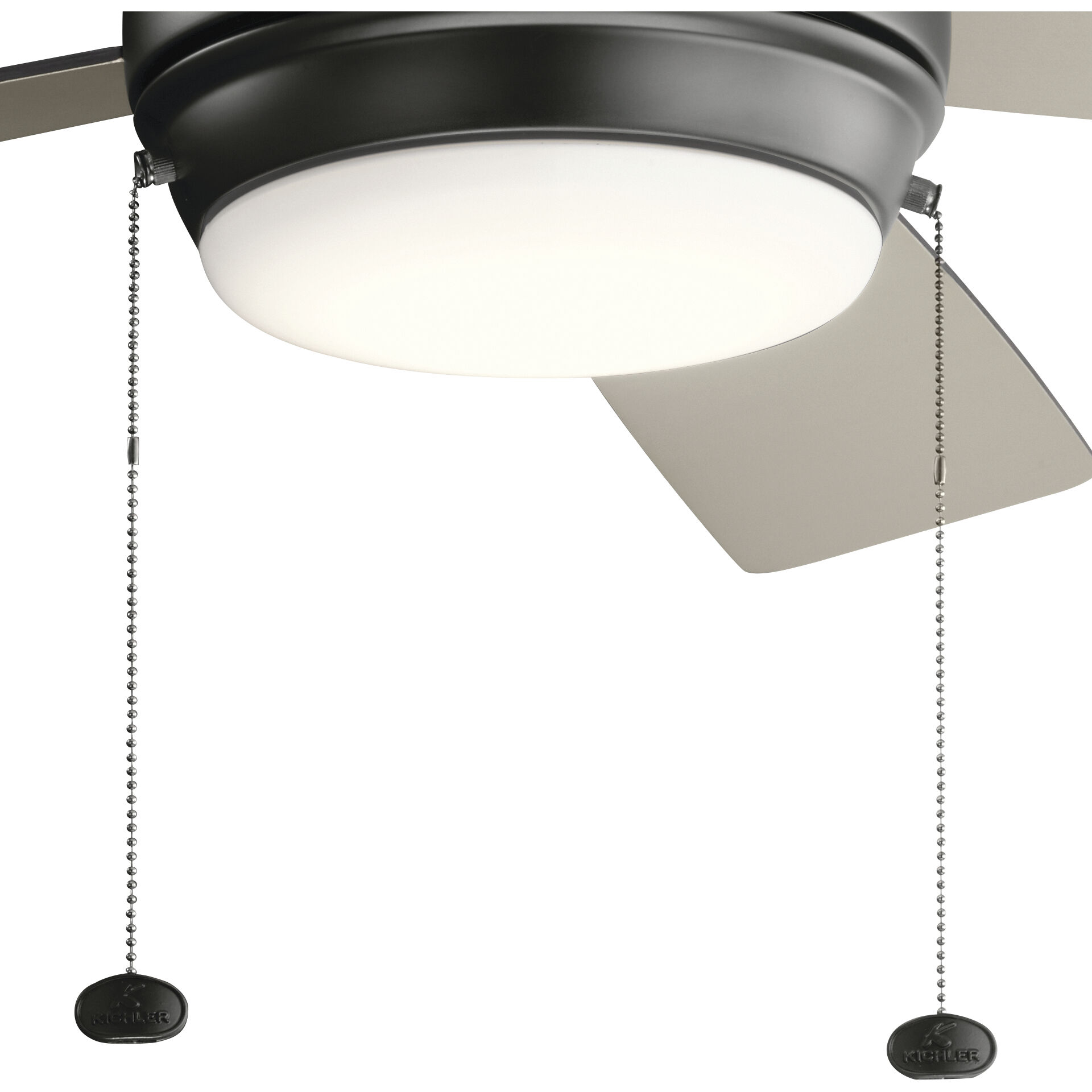 Starkk 52 inch Satin Black with Silver Blades Ceiling Fan