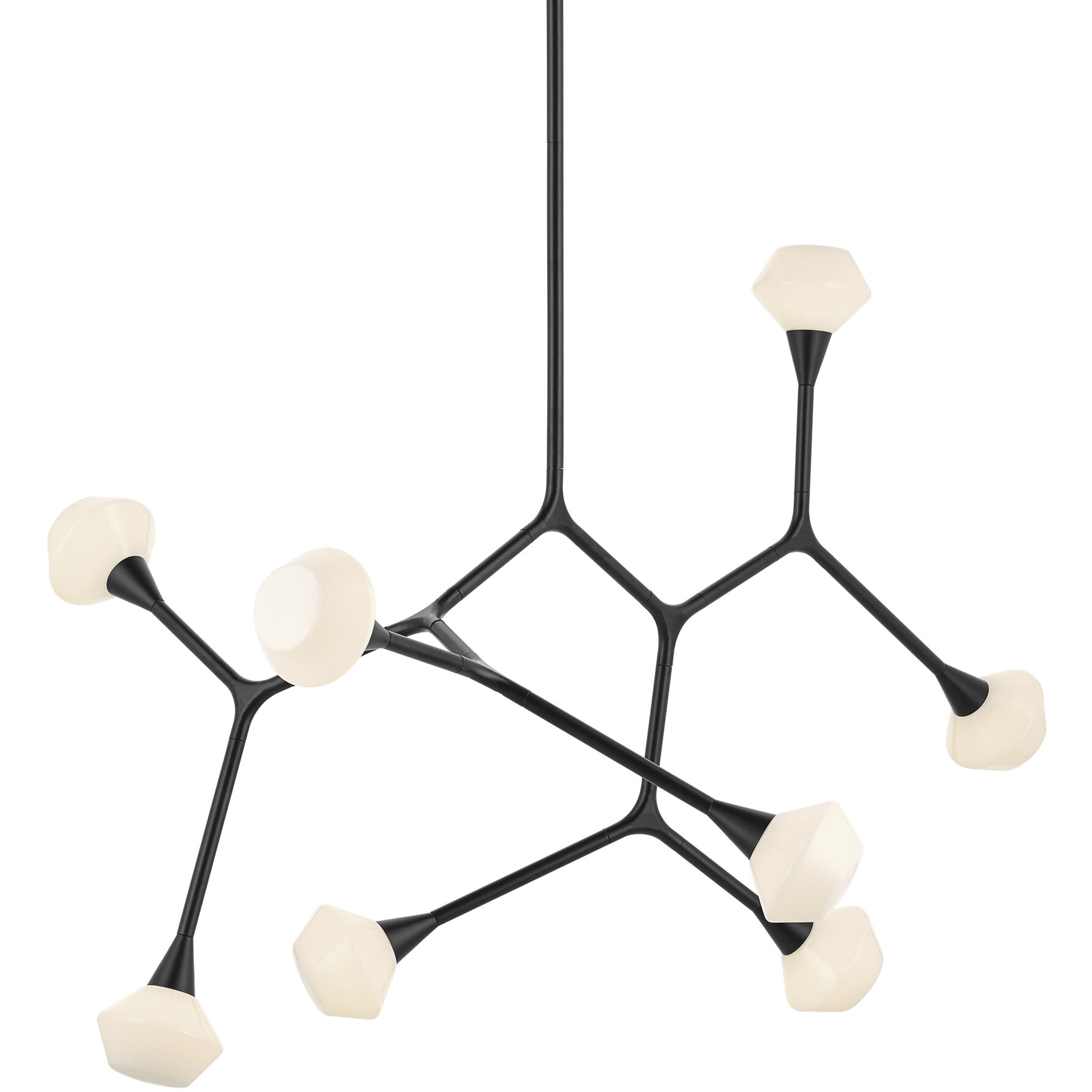 Cassius 8 Light 26.5 inch Black Chandelier Ceiling Light, Convertible