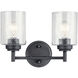 Winslow 2 Light 13 inch Black Wall Mt Bath 2 Arm Wall Light