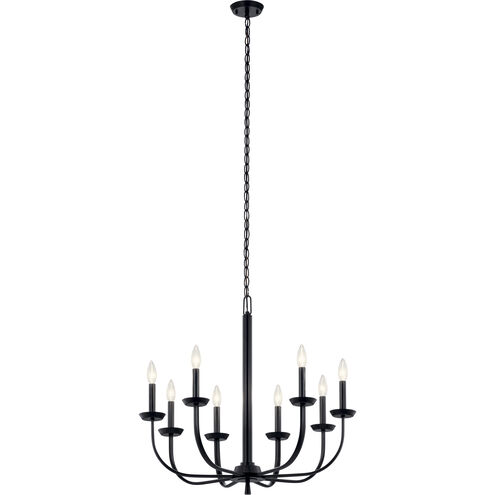 Kennewick 8 Light 27.25 inch Black Chandelier Ceiling Light