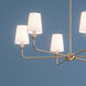 Pallas 6 Light 32.25 inch Brushed Natural Brass Chandelier Ceiling Light