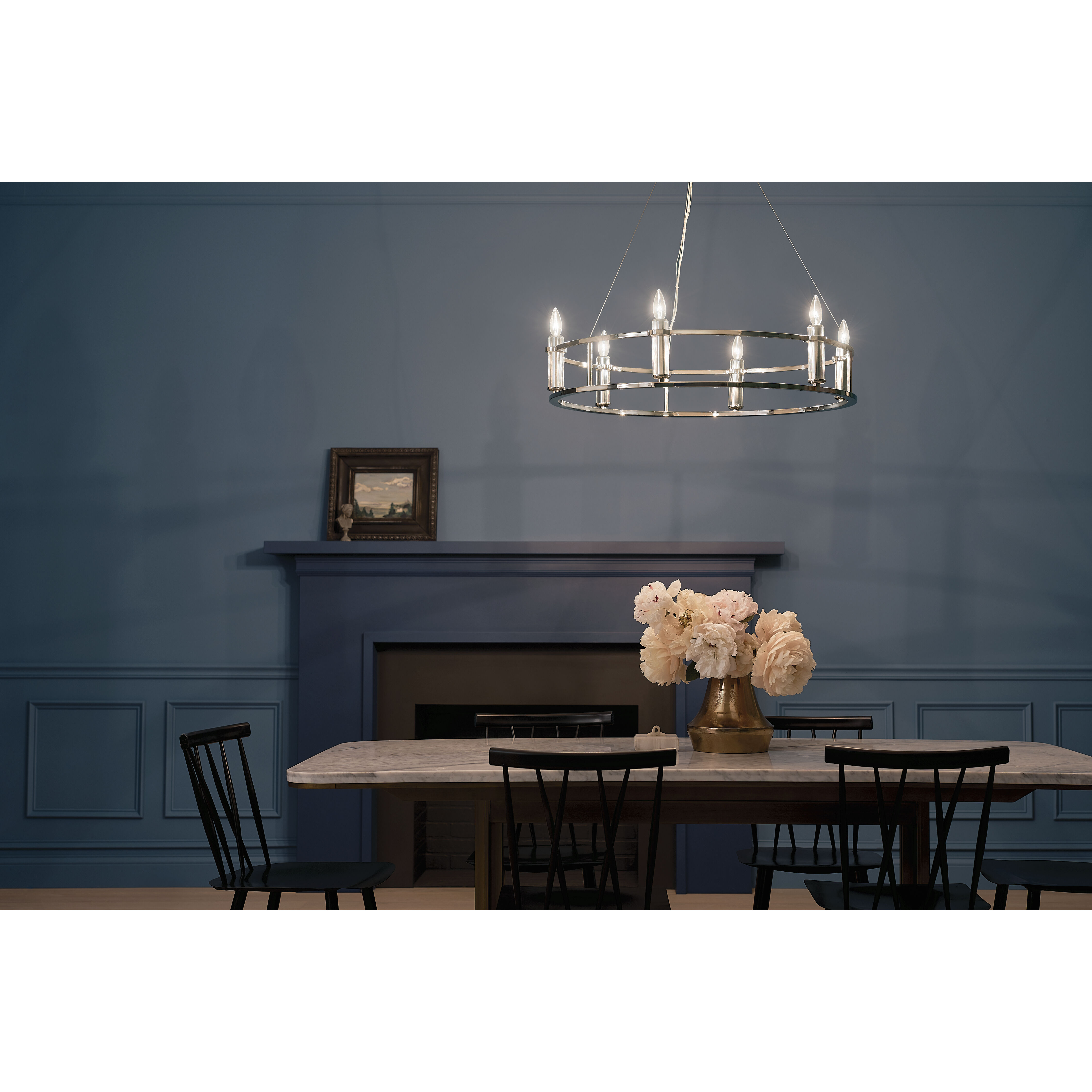 Rosalind 6 Light 33.25 inch Polished Nickel Chandelier Ceiling Light