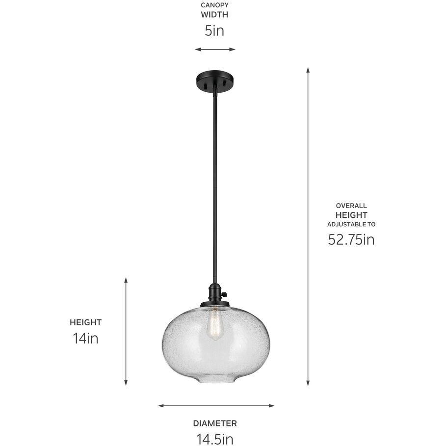 Avery 1 Light Black Pendant Ceiling Light