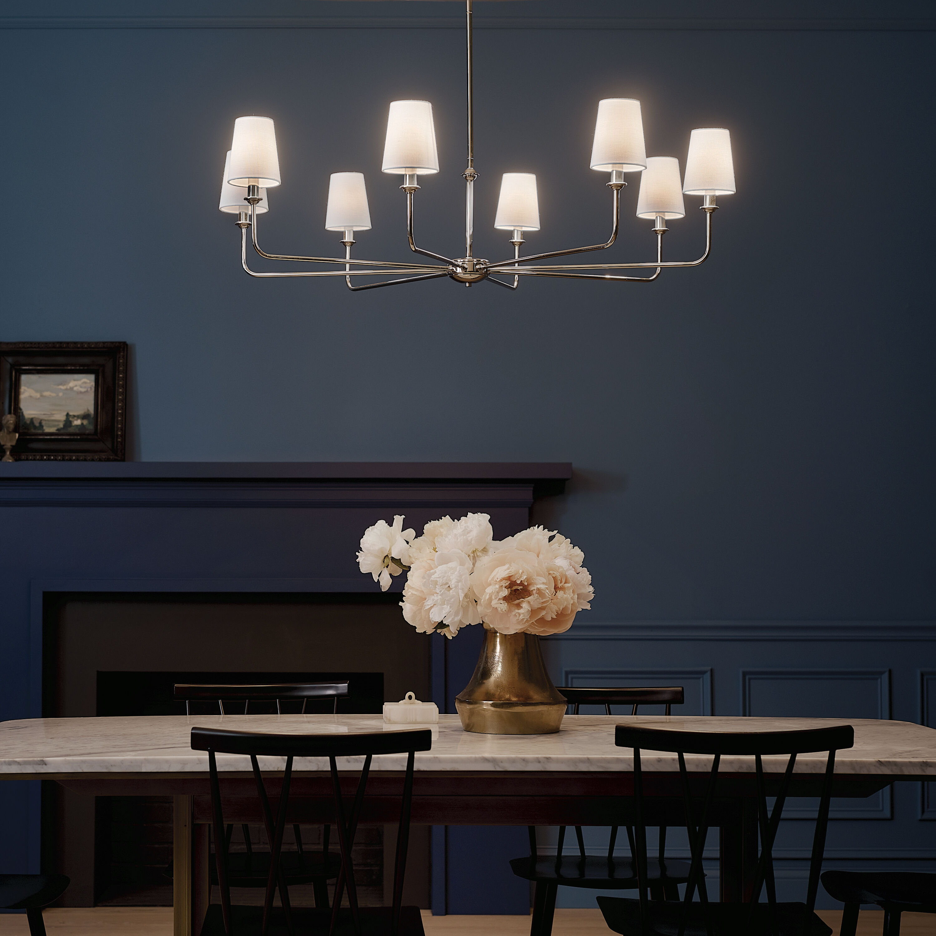 Pallas 8 Light 42.75 inch Polished Nickel Chandelier Ceiling Light