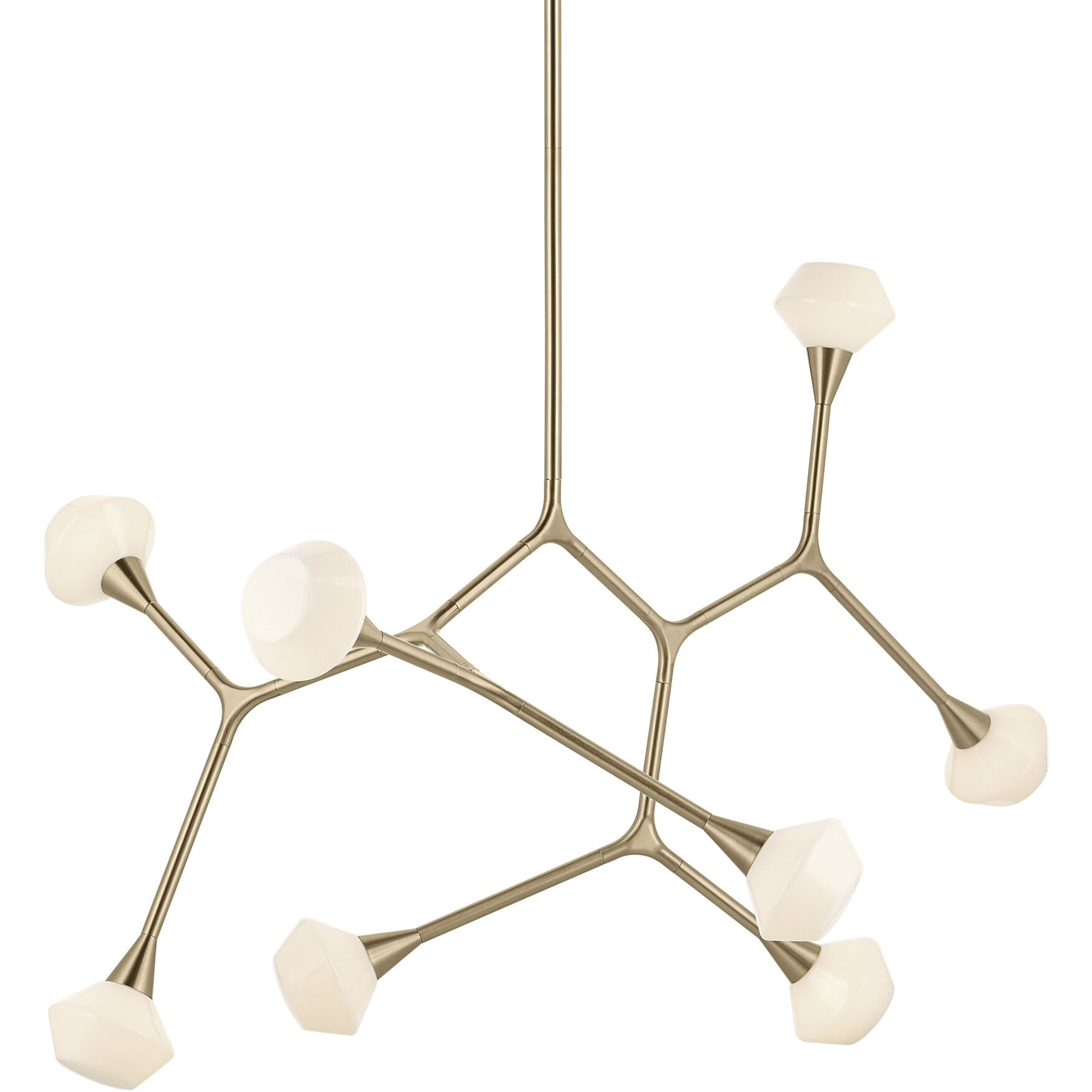 Cassius 8 Light 26.5 inch Champagne Bronze Chandelier Ceiling Light, Convertible