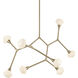 Cassius 8 Light 26.5 inch Champagne Bronze Chandelier Ceiling Light, Convertible