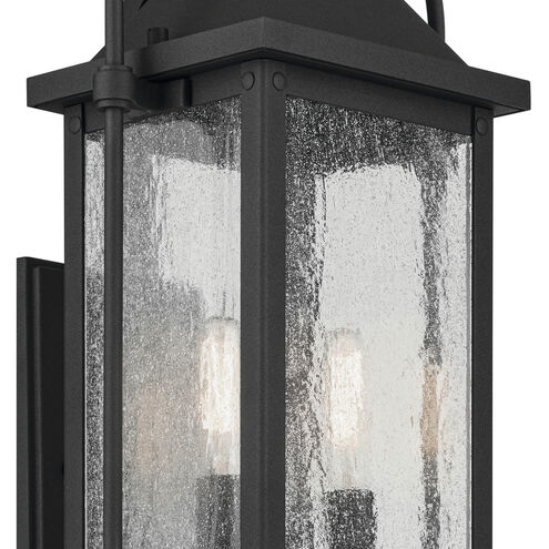 Harbor Row 2 Light 18.5 inch Textured Black Outdoor Wall Sconce, Small