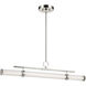Riven Linear Chandelier Ceiling Light in Polished Nickel