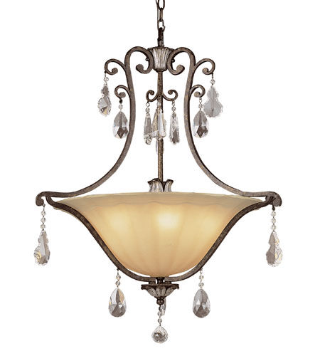 Champagne 5 Light 25.75 inch Antique Bronze Pendant Ceiling Light