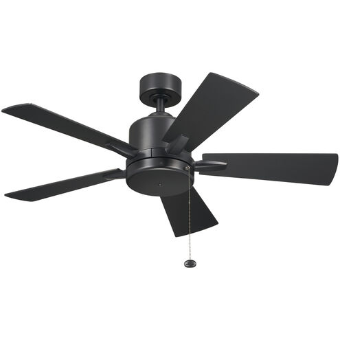 Lucian 42 inch Satin Black with Silver/Black Blades Ceiling Fan